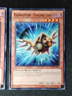 Yugioh Raidraptor Singing Lanius Level 4 Effect Winged Beast Playset Common - Image 2