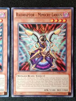 Yugioh Raidraptor Mimicry Lanius Dark Level 4 Effect Monster Winged Beast x3 - Image 2