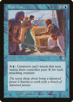 War Tax Mercadian Masques PLD Blue Uncommon MAGIC THE GATHERING CARD ABUGames - Image 1