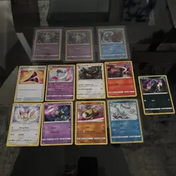 Pokemon TCG Darkness Ablaze card lot of 12 cards. 3 Rare cards. VG - Image 1