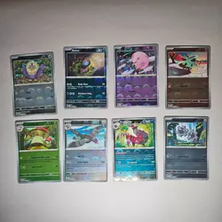 Pokemon Lot of 8 Black Bolt Pokeball Reverse Holo Cards NM - Image 1