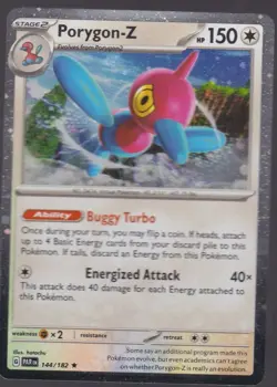 Porygon-Z 144/182 Cosmos Holo Pokemon Trading Card TCG - Image 1