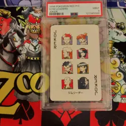 1996 Pokemon Red Version Playing Cards Joker Gym Leaders PSA 9 - Image 1
