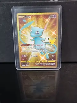 Pokemon Mew Holo Rare TCG Gold Card Celebrations 25th Anniversary 025/025 - Image 1