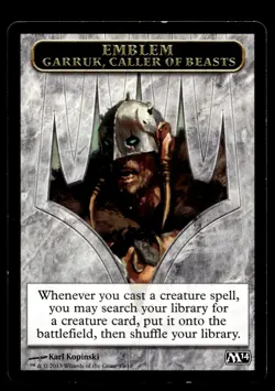 Emblem - Garruk, Caller of Beasts 13 T Magic 2014 (M14) - Image 1
