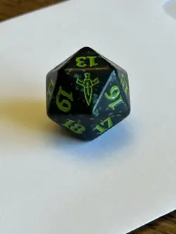 MTG D20 Spin Down Die Dice Murders At Karlov Manor - GREEN - Image 1