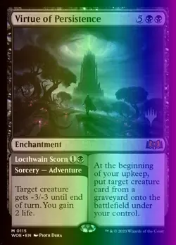 MTG Virtue of Persistence (115p/200) Wilds of Eldraine Promos NM FOIL - Image 1