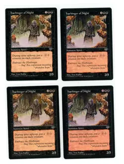 4x HARBINGER OF NIGHT x4 MAGIC MTG MIRAGE (2)NM (2)LP Playset - Image 1