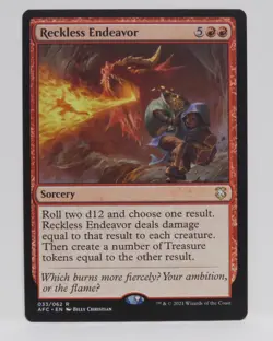 1x NM Reckless Endeavor Commander: Adventures in the Forgotten Realms Regular - Image 1