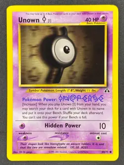 Pokemon Unown I 68/75 N2 Neo Discovery Unlimited LP/NM - Image 1