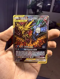 SM210 Moltres & Zapdos Articuno Tag Team GX Pokemon Black Star Promo LP - Image 1
