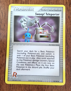 Pokemon TCG Swoop! Teleporter EX Team Rocket Returns 92/109 uncommon 2004 NM - Image 1