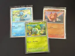 Pokemon TCG Scarlet & Violet 151 Poster Collection Black Star Promo Starters Set - Image 1