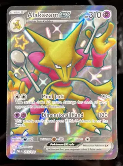 Pokemon TCG: Paldean Fates - Alakazam ex 215/091 Shiny Full Art Ultra Rare NM 2 - Image 1