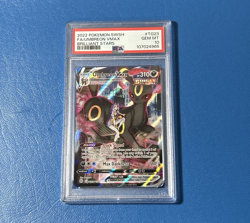 2022 Pokemon Sword Shield Brilliant Stars #TG23 Full Art Umbreon VMAX PSA 10 - Image 1