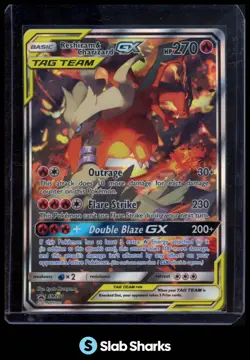 2016 POKEMON SM BLACK STAR PROMOS #SM201 RESHIRAM & CHARIZARD TAG TEAM - Image 1
