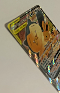 Eevee & Snorlax 2019 Sun & Moon Black Star Tag Team Tin Promo SM169 (Heavy Play) - Image 4