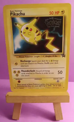 Pokemon TCG Pikachu Movie Promo Wizards WoTC Black Star Promos 4 Lightly Played - Image 2