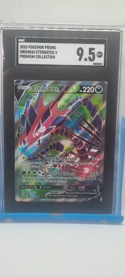 SGC 9.5 POKEMON CARD MINT ETERNATUS V FULL ART BLACK STAR PROMO SWSH044 GRADED - Image 1
