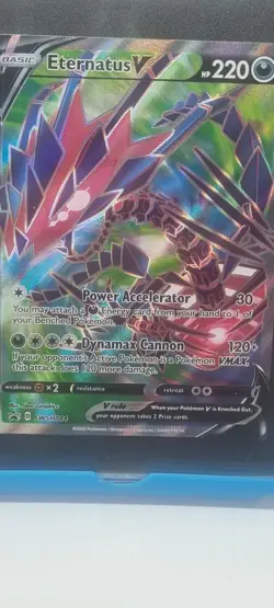 SGC 9.5 POKEMON CARD MINT ETERNATUS V FULL ART BLACK STAR PROMO SWSH044 GRADED - Image 2