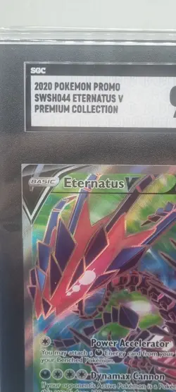 SGC 9.5 POKEMON CARD MINT ETERNATUS V FULL ART BLACK STAR PROMO SWSH044 GRADED - Image 3