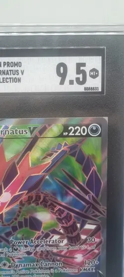 SGC 9.5 POKEMON CARD MINT ETERNATUS V FULL ART BLACK STAR PROMO SWSH044 GRADED - Image 4