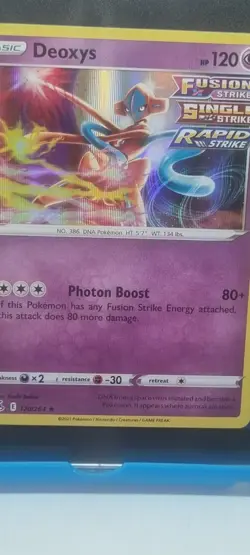 SGC 9.5 2021 pokemon fusion strike #120 deoxys Holographic Mint Trading Card TCG - Image 2