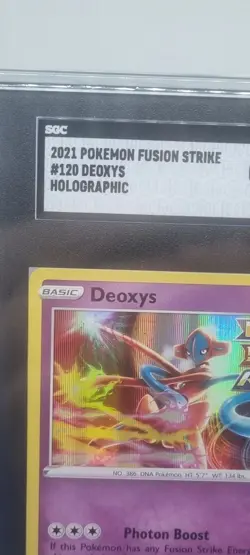 SGC 9.5 2021 pokemon fusion strike #120 deoxys Holographic Mint Trading Card TCG - Image 3