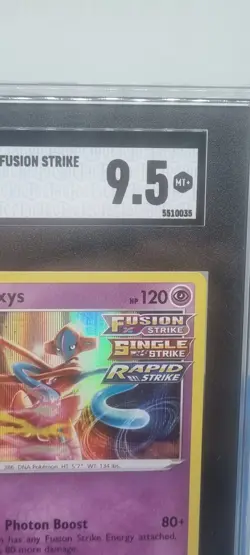 SGC 9.5 2021 pokemon fusion strike #120 deoxys Holographic Mint Trading Card TCG - Image 4