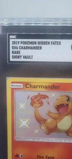 SGC 9.5 2019 Pokemon Card Charmander Hidden Fates SV6/SV94 Holo Shiny Rare VAULT - Image 3