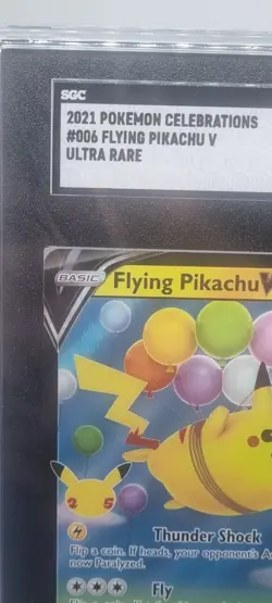 2021 Pokemon Celebrations 006/025 Flying Pikachu V HOLO Card SGC 9.5 Mint+ Rare - Image 3