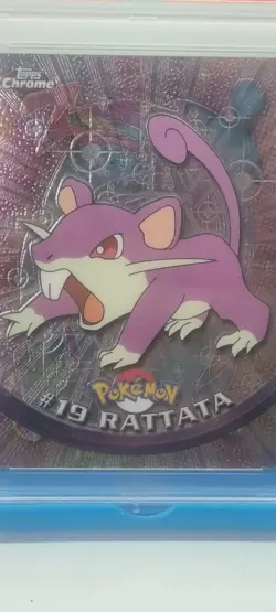 PSA 7 2000 Pokemon TCG Topps Chrome #19 Rattata TV Vintage Graded Trading Card - Image 2