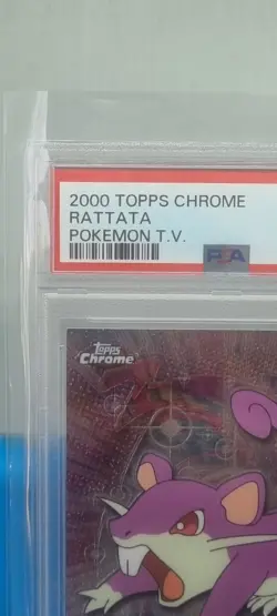 PSA 7 2000 Pokemon TCG Topps Chrome #19 Rattata TV Vintage Graded Trading Card - Image 3