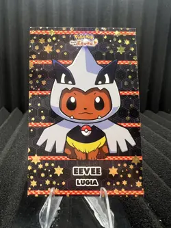 Eevee Lugia Poncho - Gold Box Hit Holo - Let's Go Eevee Database - Pokemon Card - Image 1
