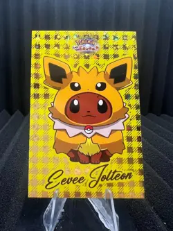 Eevee Jolteon Poncho - Gold Box Hit Holo - Let's Go Eevee Database- Pokemon Card - Image 1