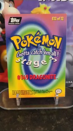 DRAGONITE Stage 3 POKEMON Embossed E12 of 12 Trading Card 1999 TOPPS #149 - Image 2