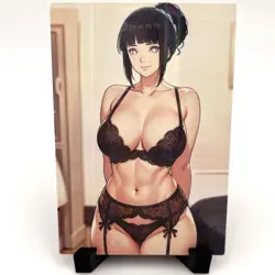 Naruto Hinata Hyuga Sexy Hot Anime Waifu Girl Doujin Lewd Goddess Story Art Card - Image 1