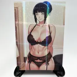 Naruto Hinata Hyuga Sexy Hot Anime Waifu Girl Doujin Lewd Goddess Story Art Card - Image 2