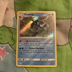 Pokemon TCG Greninja Holo Rare Card #9/18 Detective Pikachu Series - Image 1