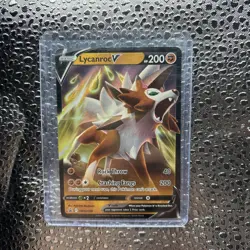 Lycanroc V SWSH199 Black Star Promo Holo Pokemon Card NM Condition - Image 1