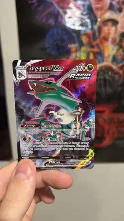 Rayquaza VMAX Rapid Strike Pokemon Card 320 HP Aura Pulse Mint - Image 2