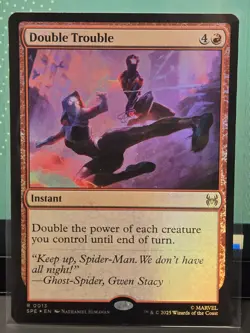 Double Trouble FOIL NM/M MTG Spiderman Eternal Magic Card Red Rare - Image 1