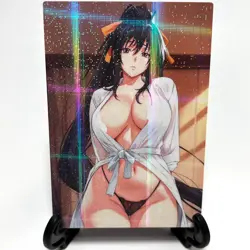 High School DxD Akeno Himejima Sexy Hot Anime Waifu Girl Goddess Story Art Card - Image 1
