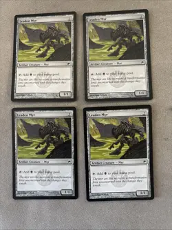 Magic MTG Scars of Mirrodin 4x Leaden Myr #170/249 TCG CCG Playset - Image 1
