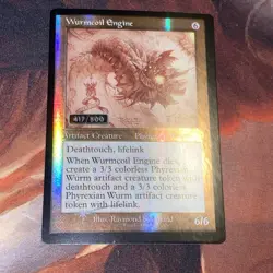 Wurmcoil Engine X1 Mtg Brothers War Nm Retro Foil Serialized 417/500 - Image 1