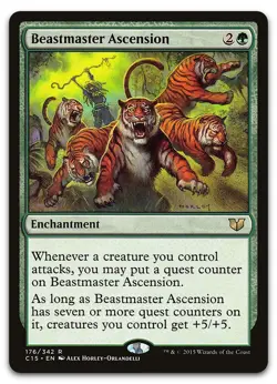 Beastmaster Ascension #176 (LP) Commander 2015 C15 Magic MTG - Image 1