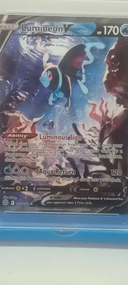 PSA 9 2022 POKEMON SWORD & SHIELD BRILLIANT STARS 156 FULL ART/LUMINEON V MINT - Image 2