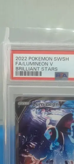 PSA 9 2022 POKEMON SWORD & SHIELD BRILLIANT STARS 156 FULL ART/LUMINEON V MINT - Image 3