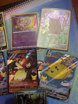 Pokemon Celebrations Lot Pikachu Mew Charizard Mimikyu Greninja Sylveon NM - LP - Image 3