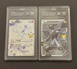 Reshiram 113 + Zekrom 114-Both TAG GRADE 10-Pokemon Celebrations - Image 1